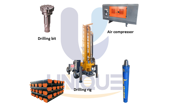 Air compressor drilling system
