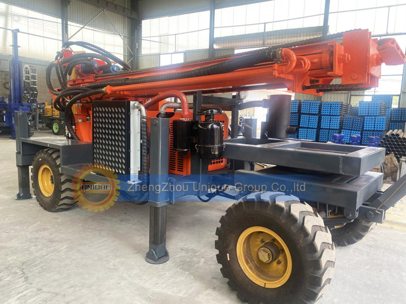 400M tire type water well drilling rig 2 - 400M tire-type water well drilling rig for Malaysia Customers