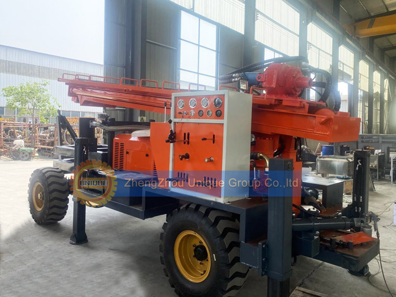 400M tire type water well drilling rig 3 - 400M tire-type water well drilling rig for Malaysia Customers