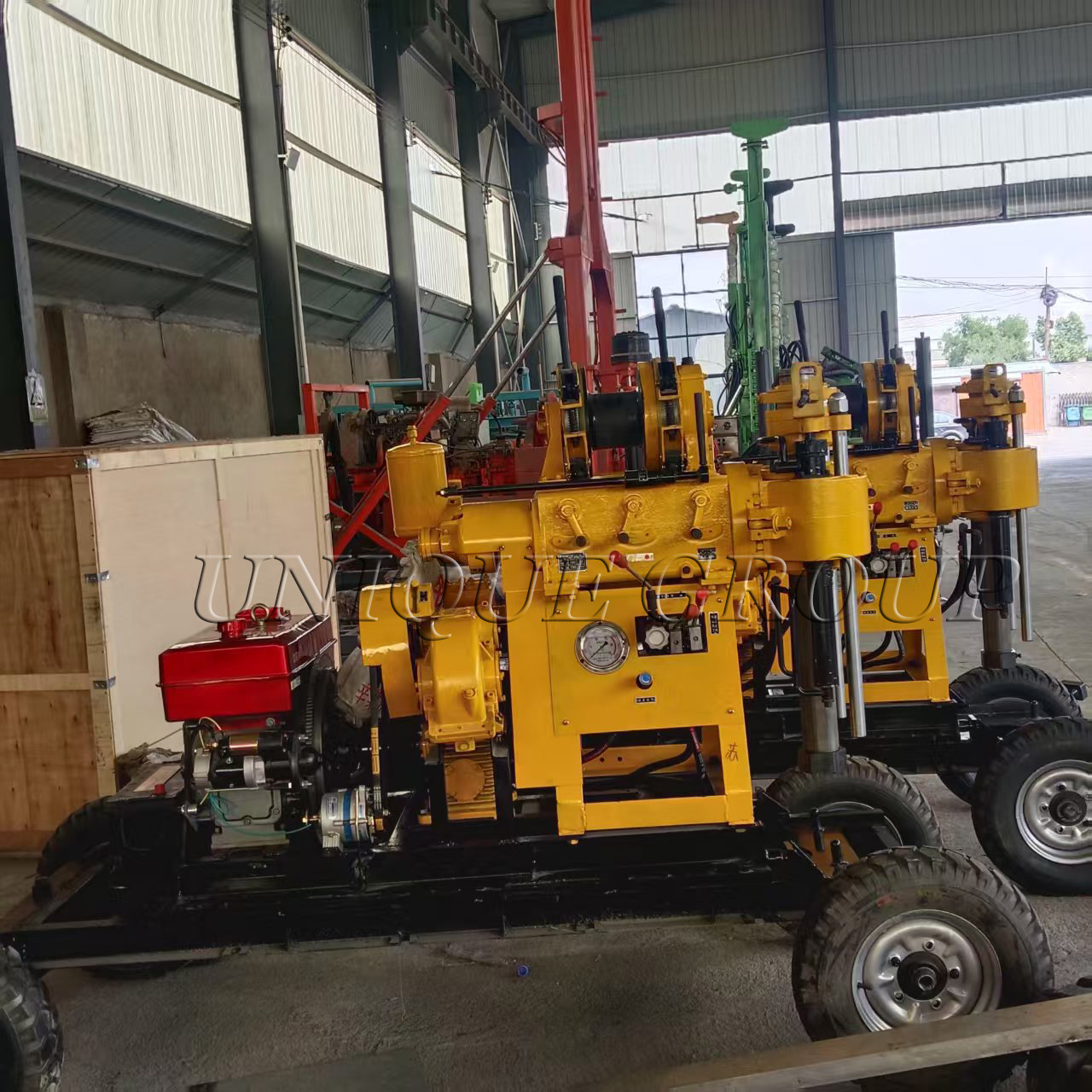 Mini Doc Oil Rig Mini Tire Type Spindle Core Drilling Rig Will Ship to Cameroon