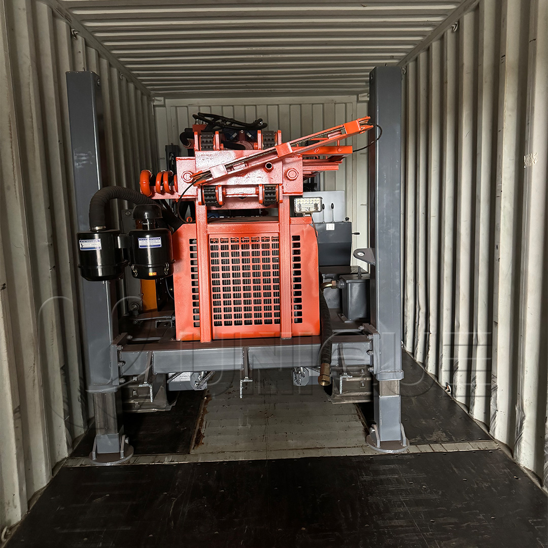 uy300 2 - UY300 Crawler Water Well Drilling Rig Exported To Peru: 300m Depth With Mud Pump Configuration