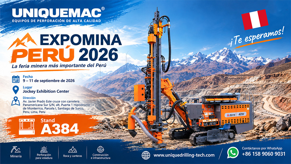 Meet UNIQUEMAC at EXPOMINA PERÚ 2026: Discover Professional Drilling Solutions for Mining Peru Exhibition 260908 2 - Meet UNIQUEMAC at EXPOMINA PERÚ 2026: Discover Professional Drilling Solutions for Mining