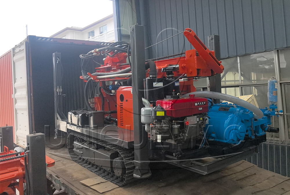 UY260 for El Salvador260928 1 - UY260 Crawler Water Well Drilling Rig with Air Compressor and Custom Drill Rods for El Salvador
