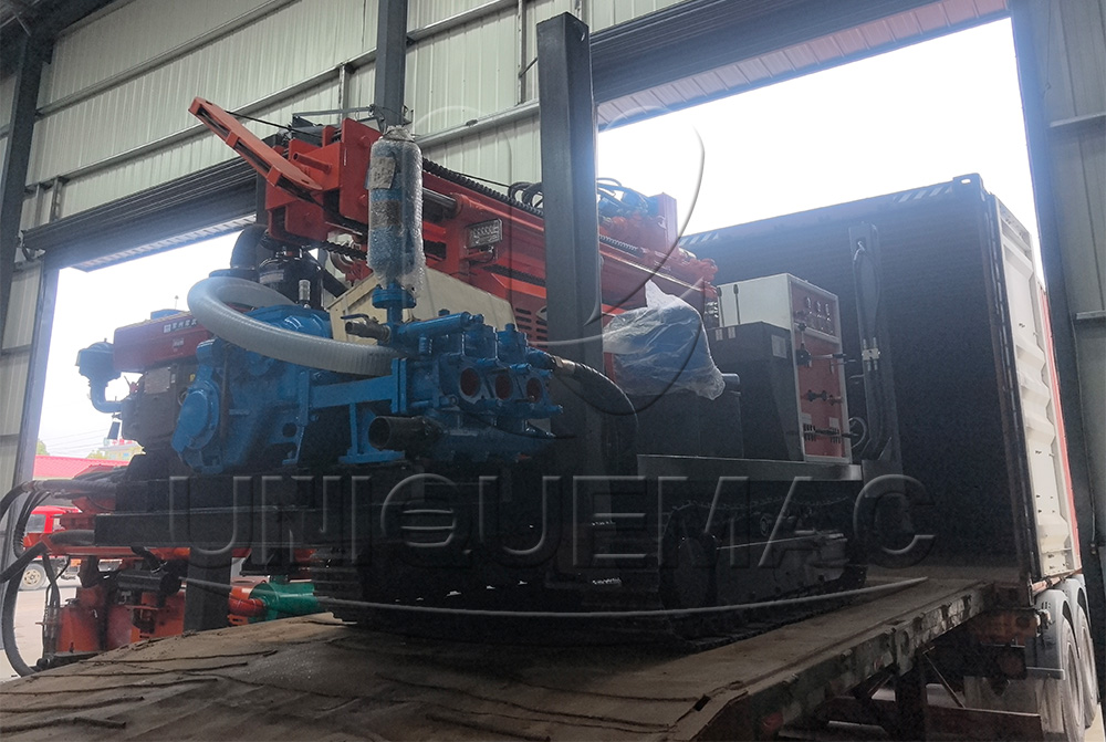 UY260 for El Salvador260928 2 - UY260 Crawler Water Well Drilling Rig with Air Compressor and Custom Drill Rods for El Salvador
